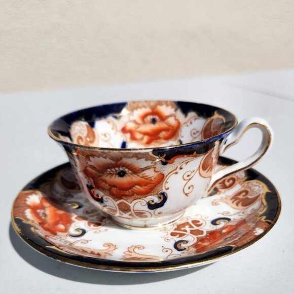 Alfred B Pearce & Co Antique English Bone China Tea Cup Saucer Set Vintage Plate - Picture 11 of 16